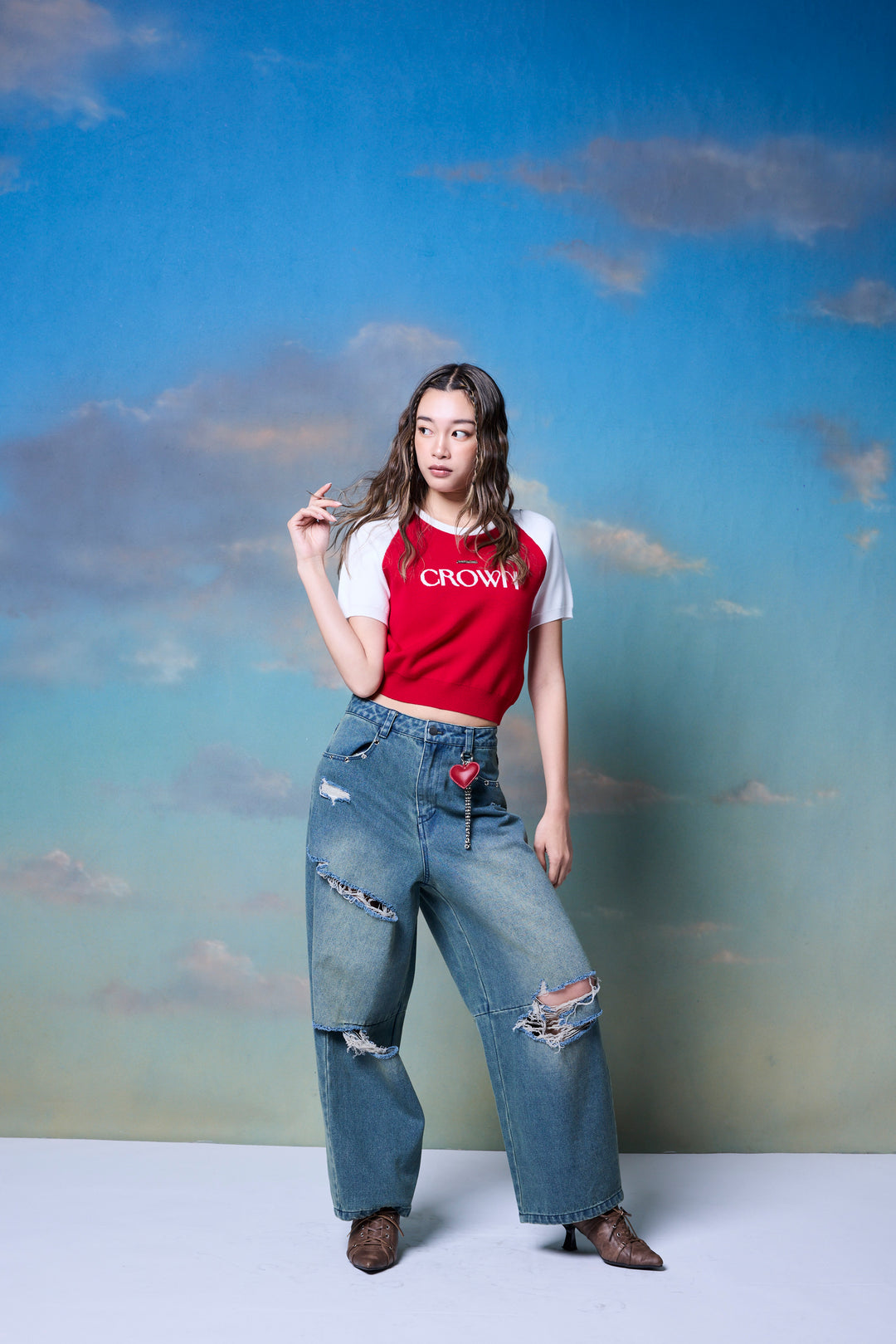 【RESTOCK】ダメージデニムパンツ