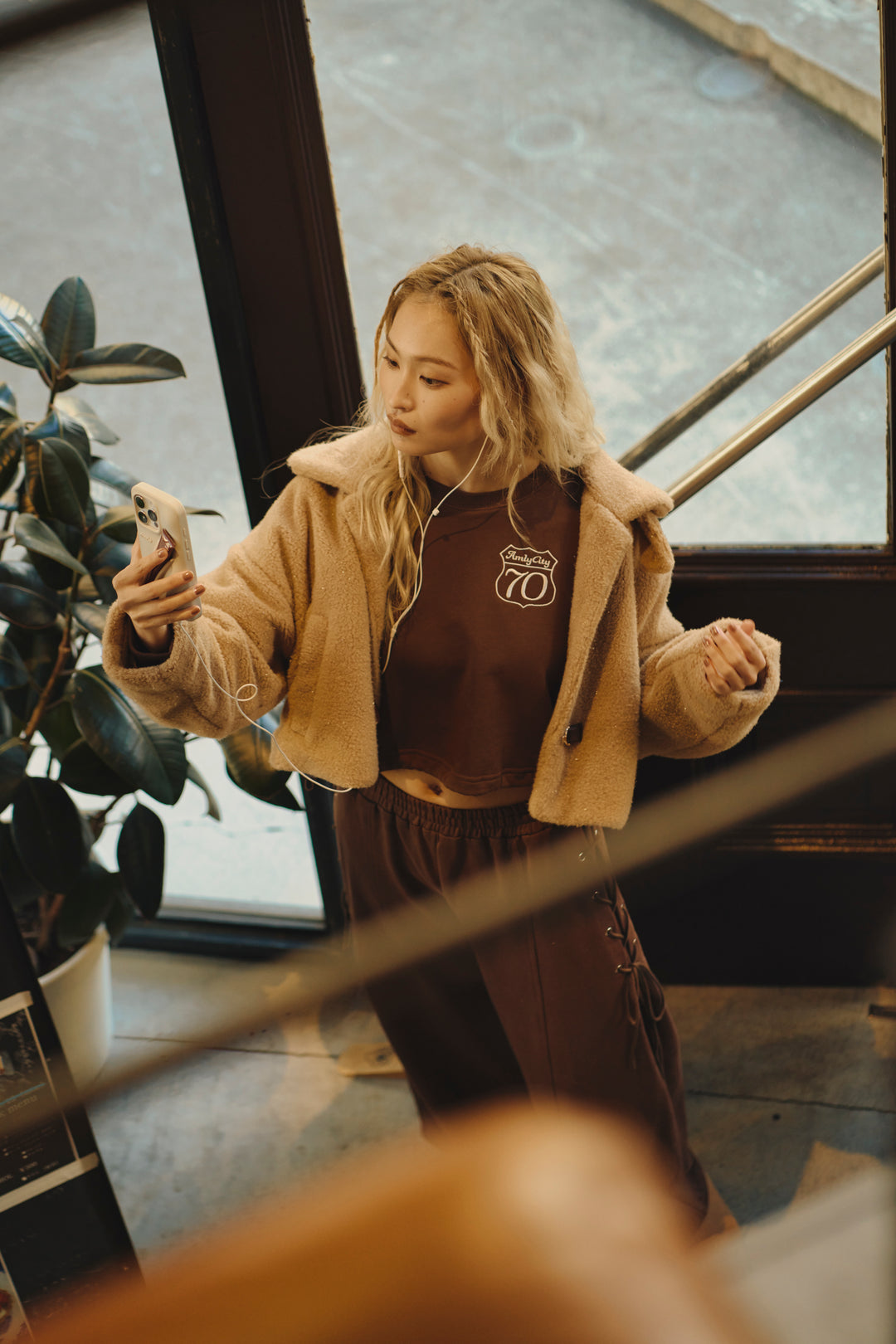 サイドリボンスウェットパンツ