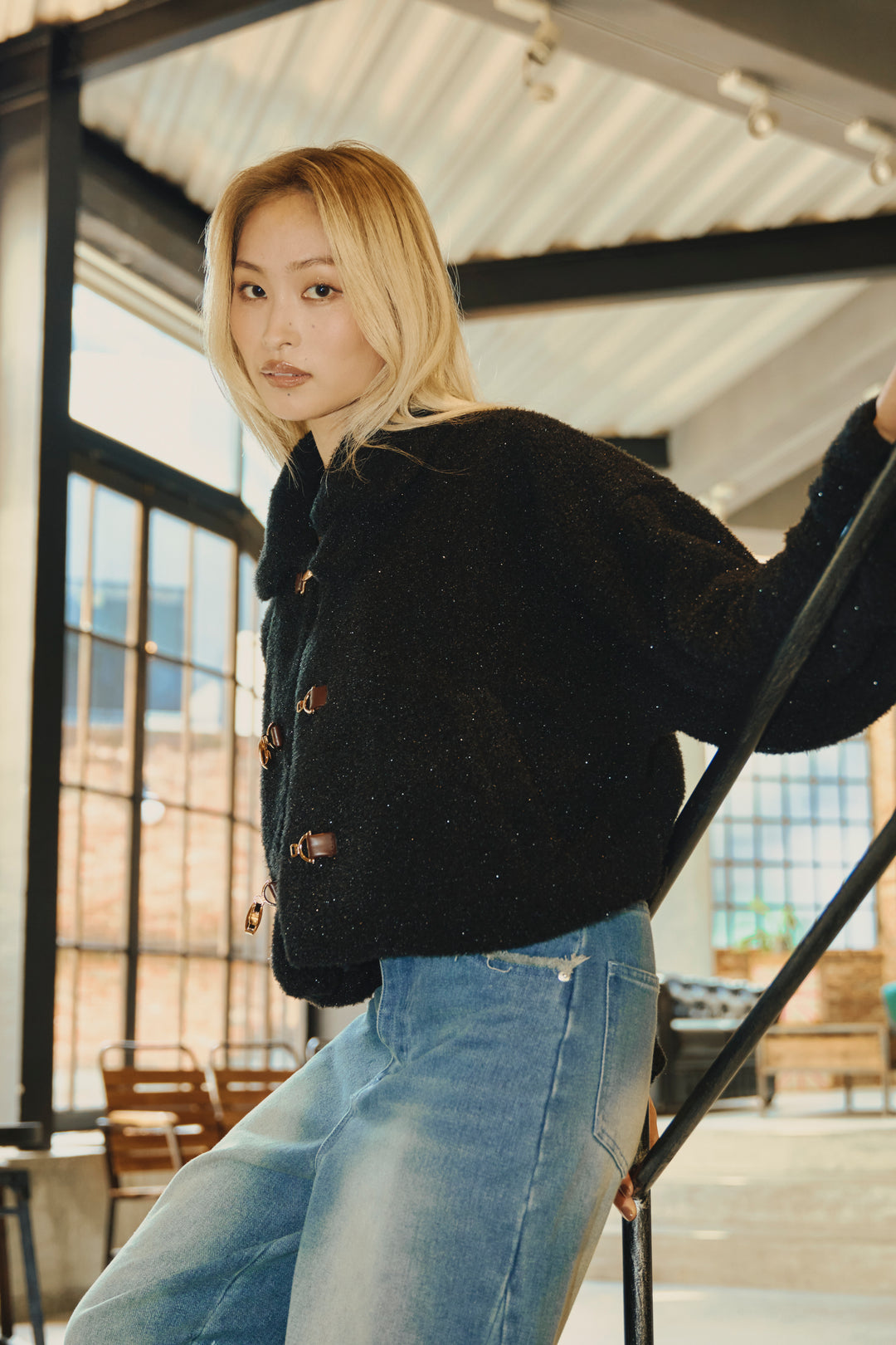 ラメボアブルゾン