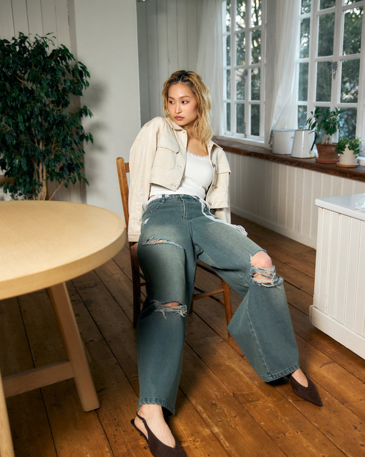 【受注】ダメージデニムパンツ