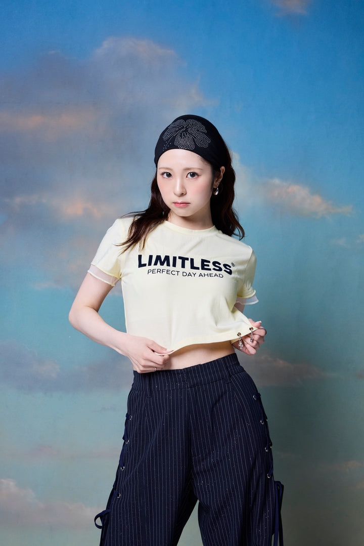 チャーム付きクロップTシャツ