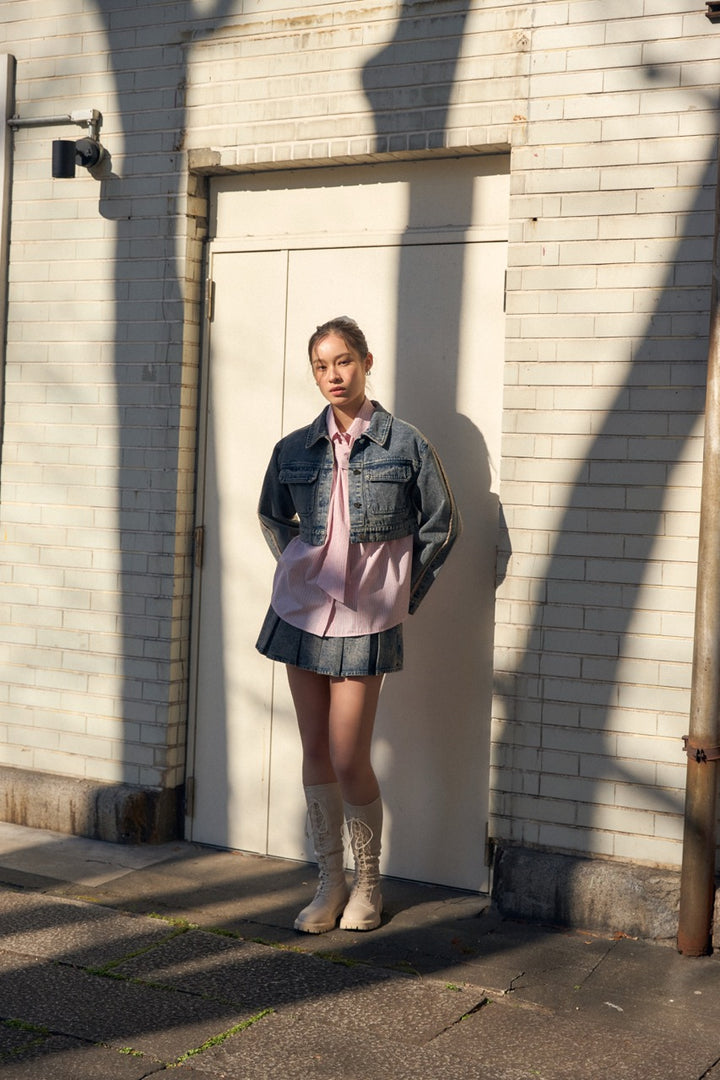 【受注】フリンジラインデニムジャケット