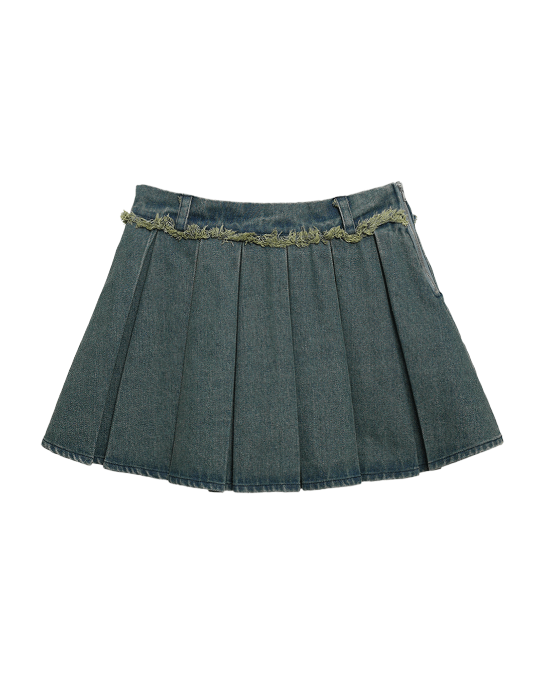【受注】デニムフリンジプリーツスカート