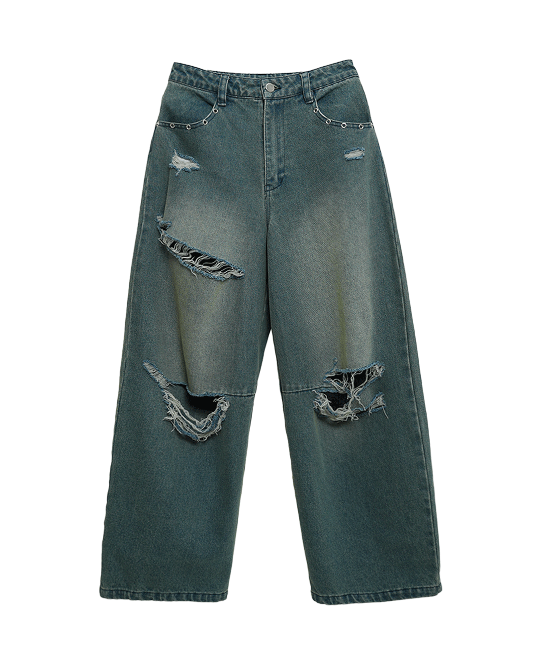 AmlyCity ダメージデニムパンツ ワイド 受注】ダメージデニムパンツ AmlyCity ダメージデニムパンツ ワイド 受注】ダメージデニムパンツ