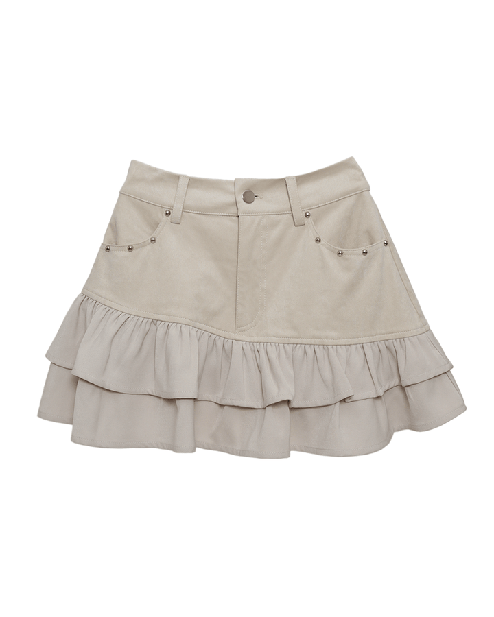 【受注】スエードライクフリルスカート