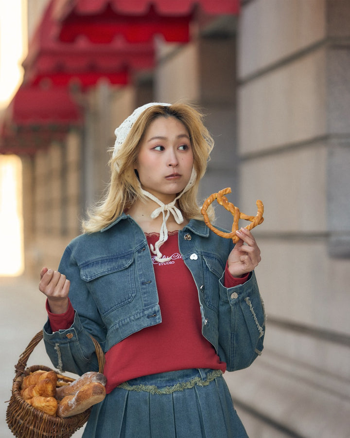 【受注】フリンジラインデニムジャケット