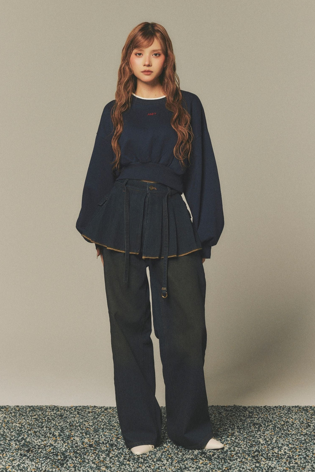 【9/16発売開始】ラップレイヤードデニムパンツ
