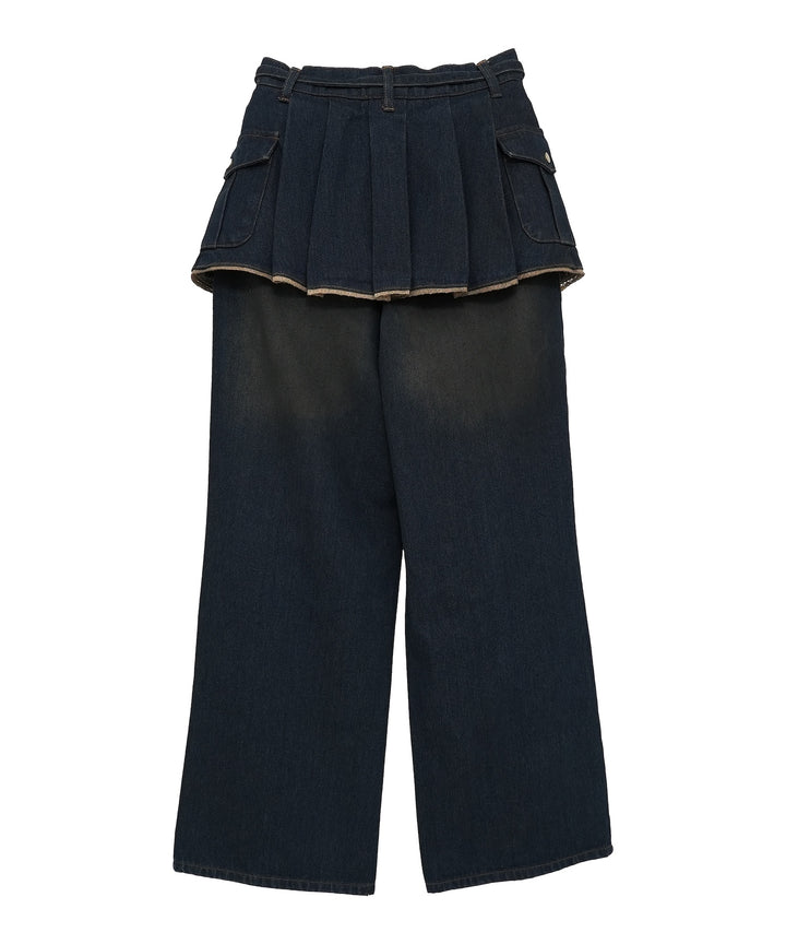 【9/16発売開始】ラップレイヤードデニムパンツ