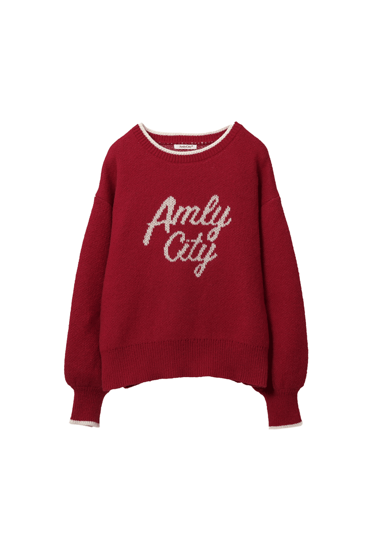 バイカラーロゴニット