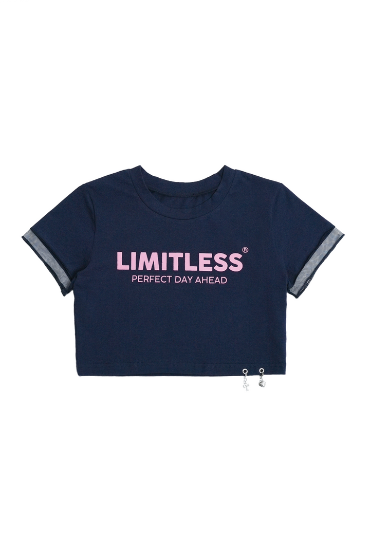 チャーム付きクロップTシャツ