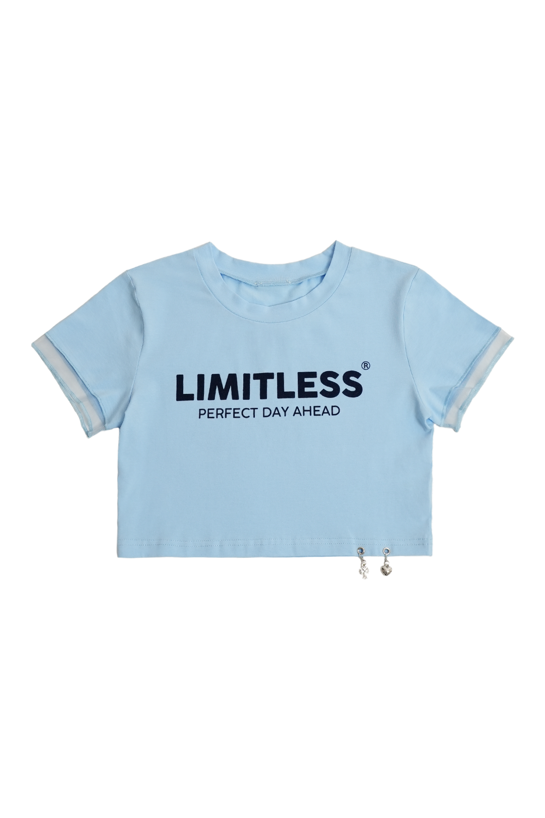 チャーム付きクロップTシャツ