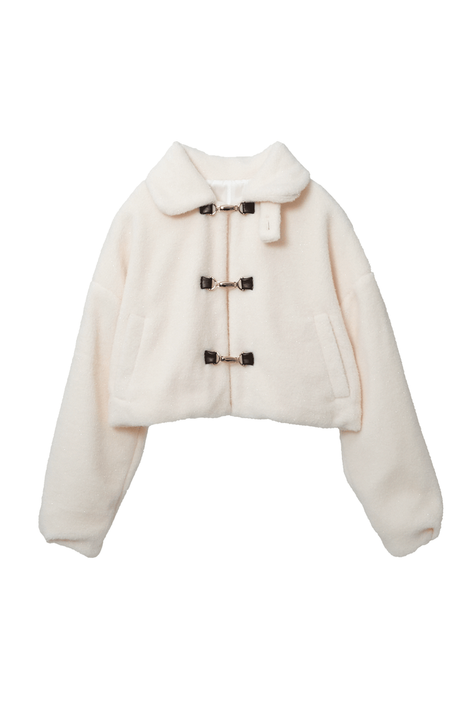 AmlyCity ラメボアブルゾン　アイボリー　りなてぃ 受注】ラメボアブルゾン – AmlyCity