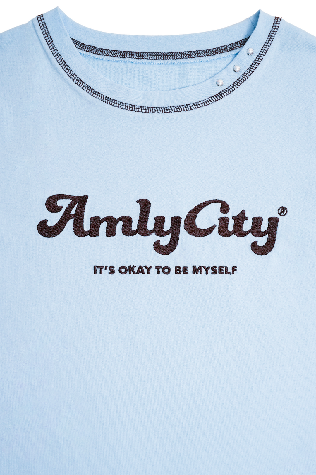 AmlyロゴステッチTシャツ
