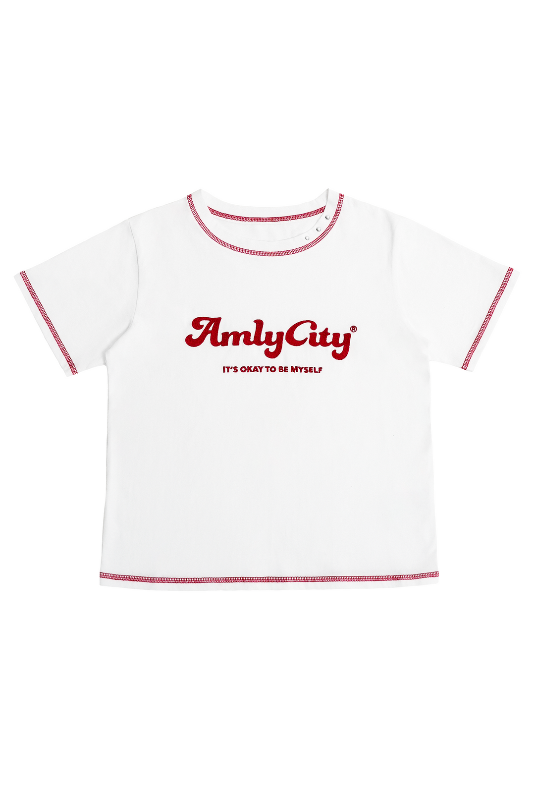 AmlyロゴステッチTシャツ