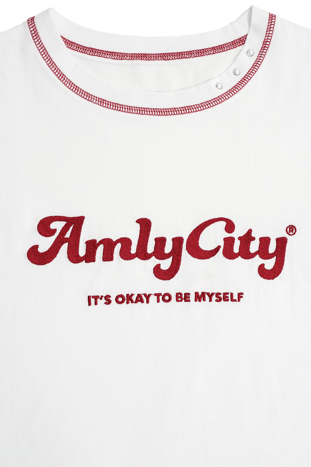 AmlyロゴステッチTシャツ