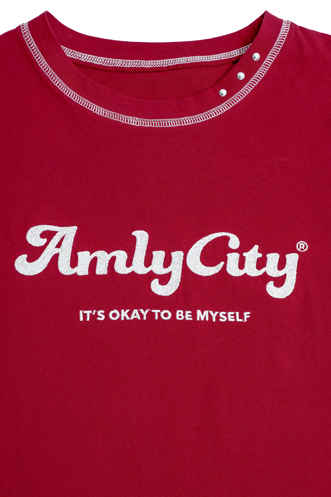 AmlyロゴステッチTシャツ