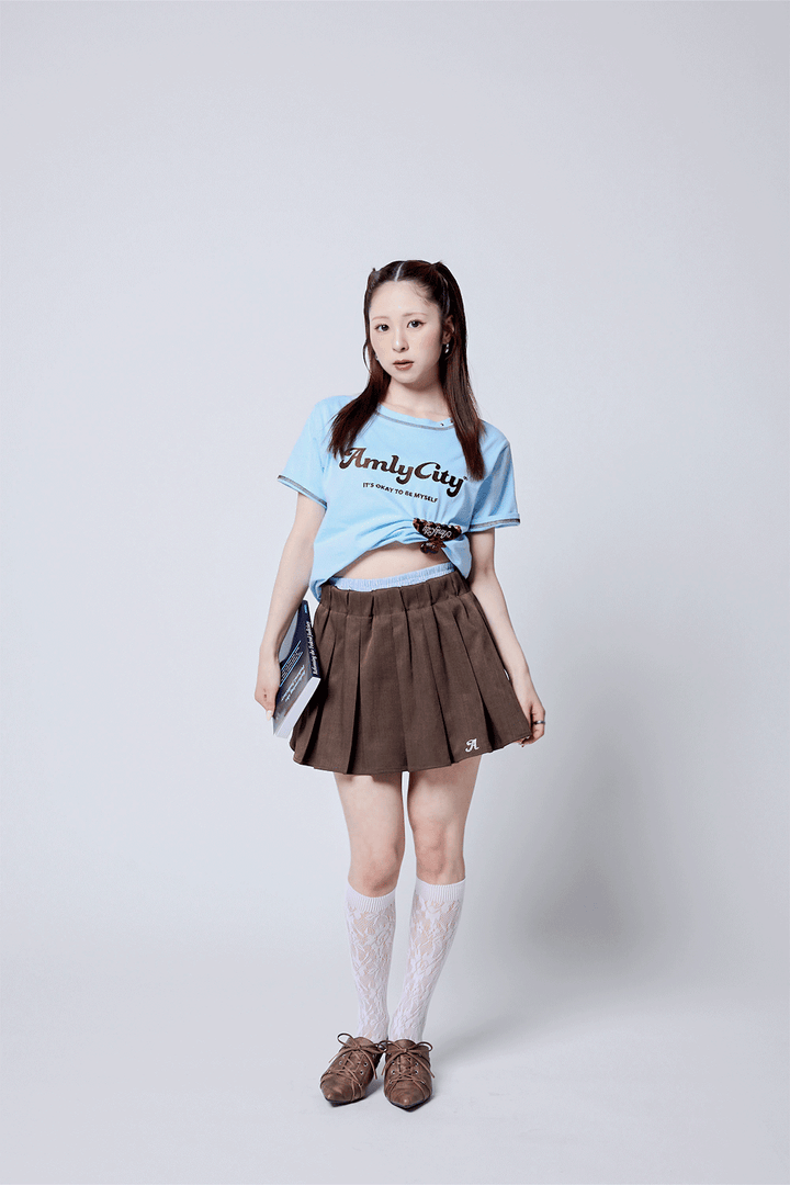 【5/15 (fri) 18:00 発売開始】AmlyロゴステッチTシャツ