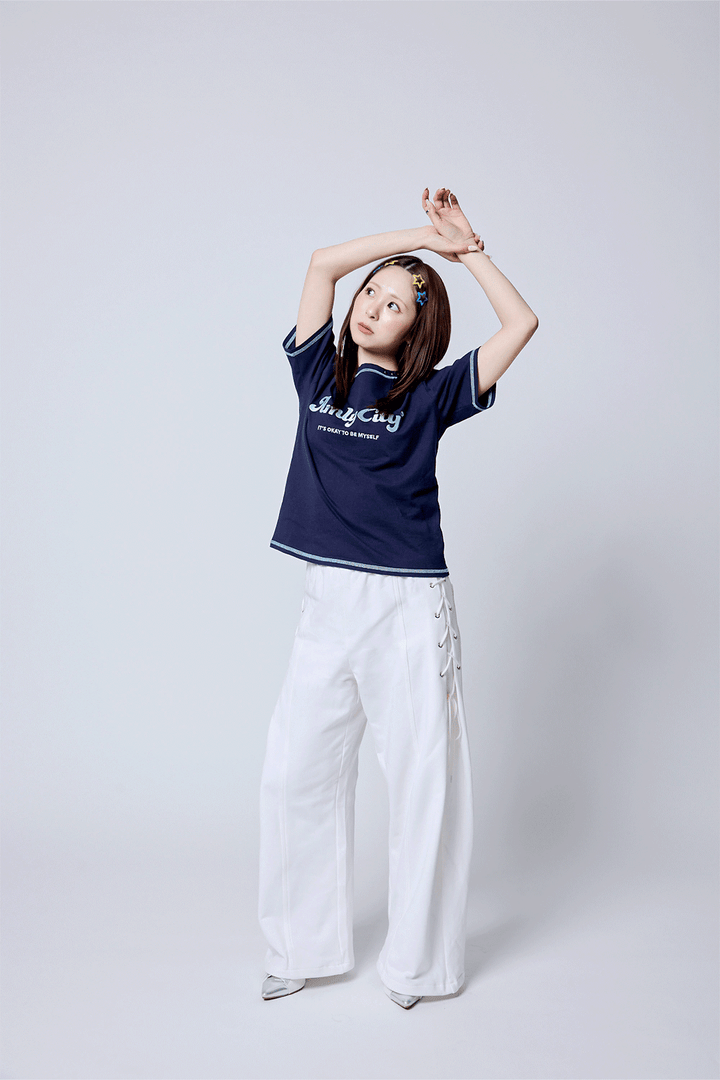 【5/15 (fri) 18:00 発売開始】AmlyロゴステッチTシャツ
