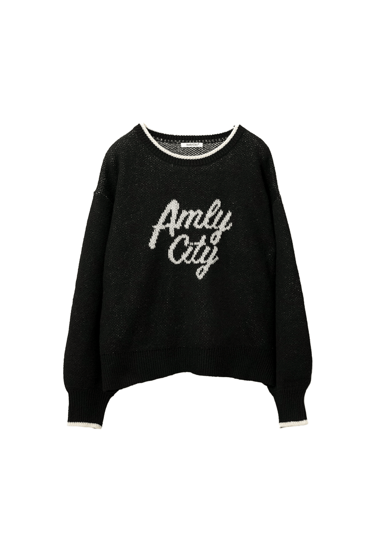 バイカラーロゴニット