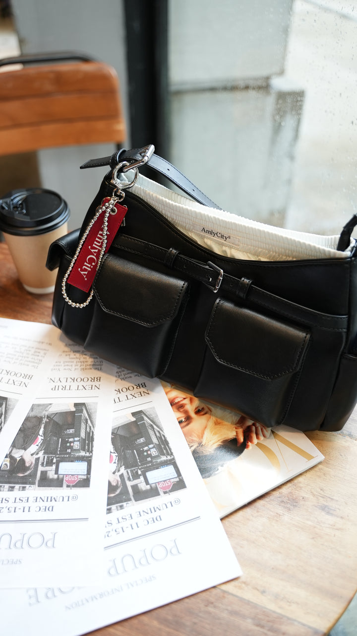 レイヤードデザインショルダーバッグ